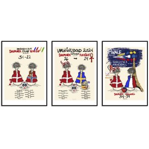 3 x VM herre hndbold 2019 - 2021 - 2023