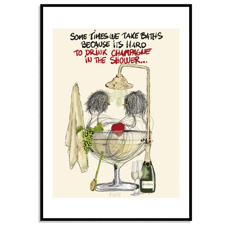 Champagne shower...
