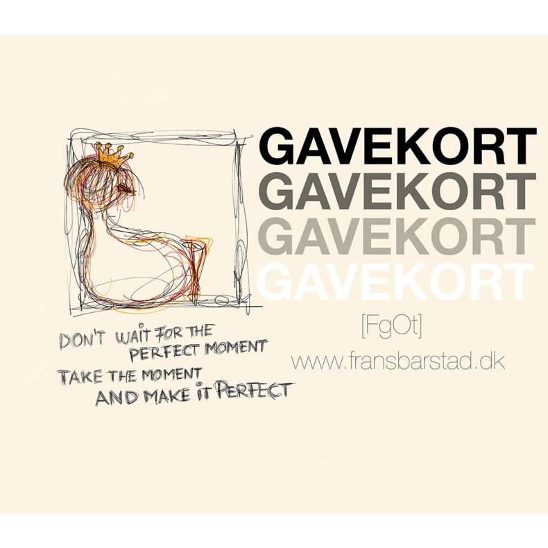 Gavekort / Husk Evt modtagers email under bestilling...