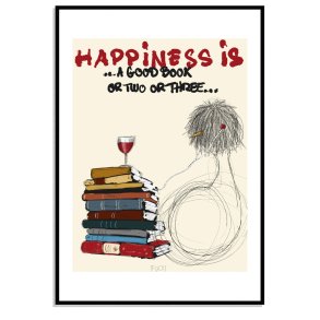 Happiness is a good book + wine