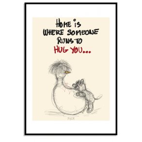 Home is where someone runs to hug you