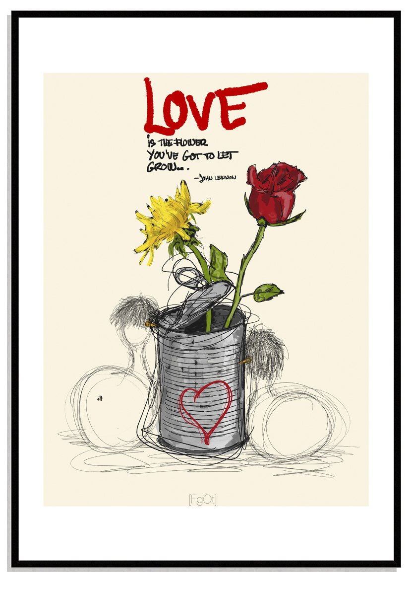 ️ love is the flower you`ve got to let grow... Kærlighed DOK plakater