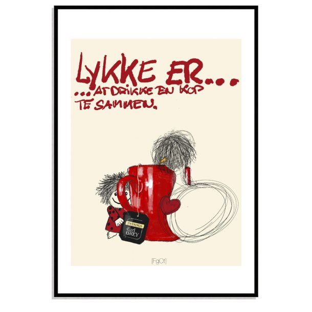 Lykke er at drikke en kop te sammen