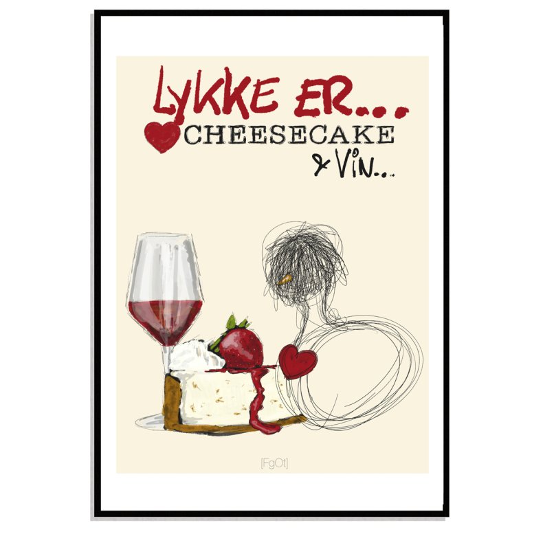 Lykke  er cheesecake og vin