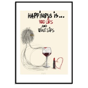 Red lips and wine sips...