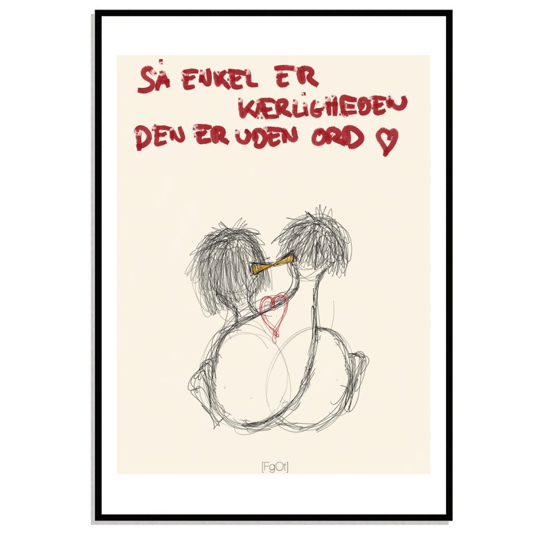 Retro enkel kærlighed